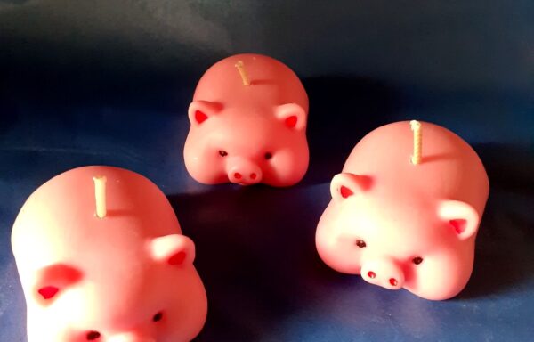 Bougies « Petits cochons » x3