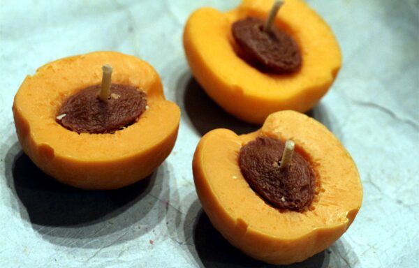 Abricot coupé en deux (x3)